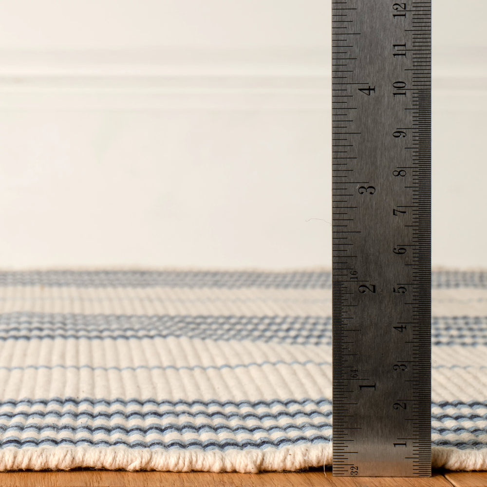 Conway Handwoven Cotton Rug | Blue