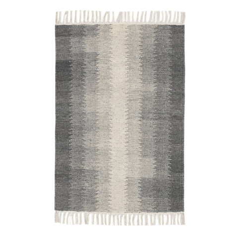 Ronan Ikat Handwoven Wool Rug | Grey