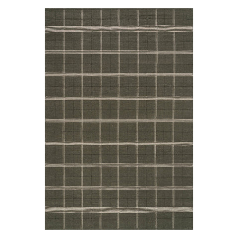 Downing Plaid Wool Cozy Rug | Green