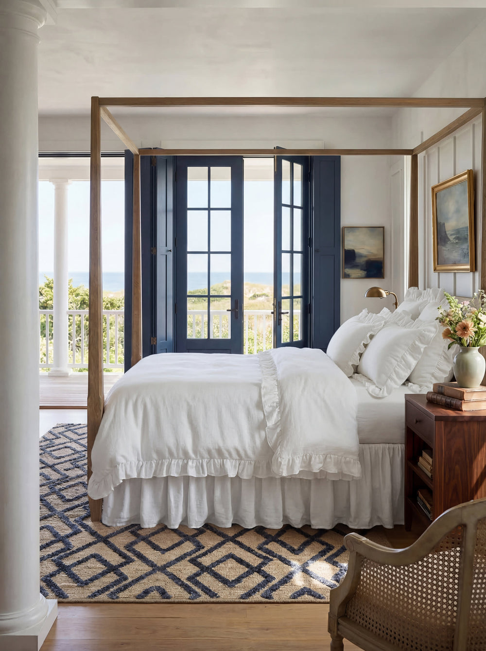 Marco Jute Soumak Handwoven Rug | Navy