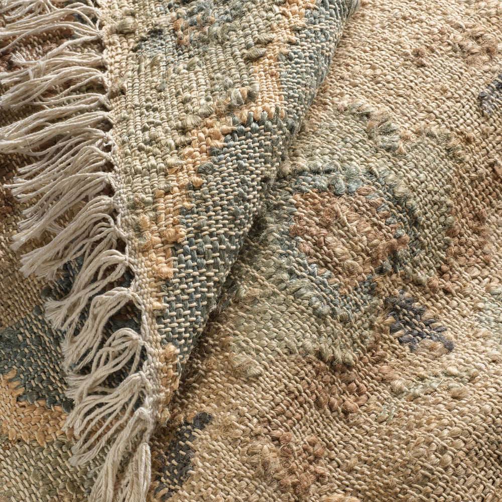 Pali Handwoven Jute Rug | Blue