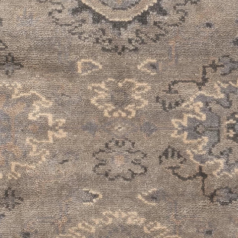 Lila Grey Hand Knotted Wool Rug Swatch