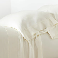 Silken Solid Ivory Pillowcases