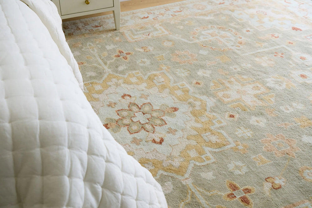 Kendra Hand Knotted Wool Rug | Sky