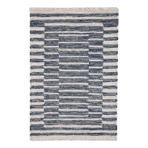 Heights Handwoven Wool Rug | Denim
