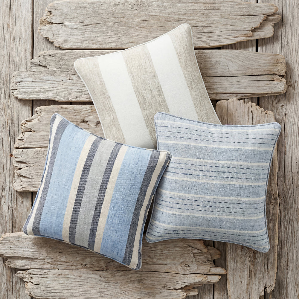 Awning Stripe Indoor/Outdoor Decorative Pillow Cover | Natural