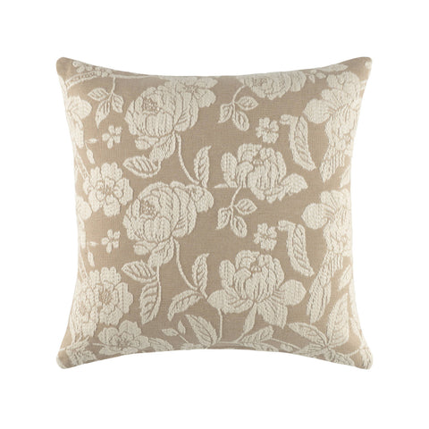 Cara Embroidered Decorative Pillow Cover | Natural