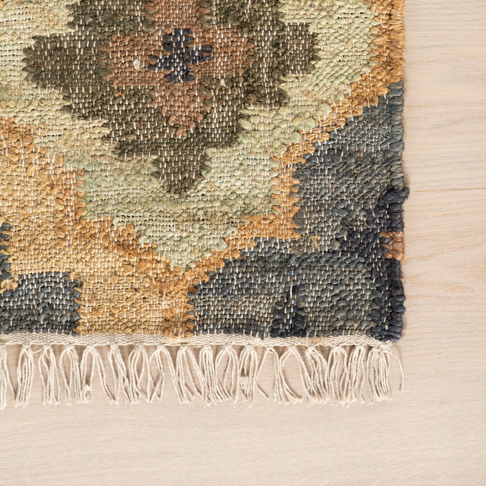 Pali Handwoven Jute Rug | Blue