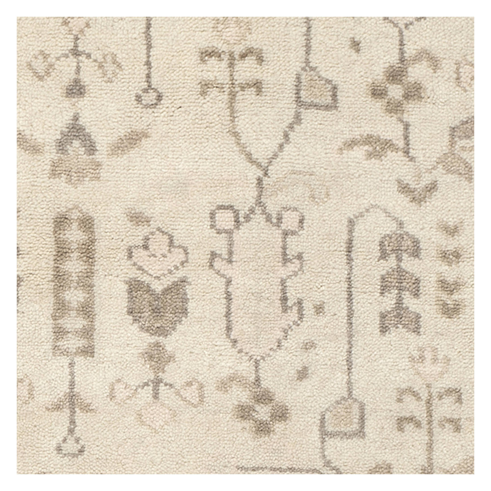 Dara Hand Knotted Wool Rug Swatch | Cream