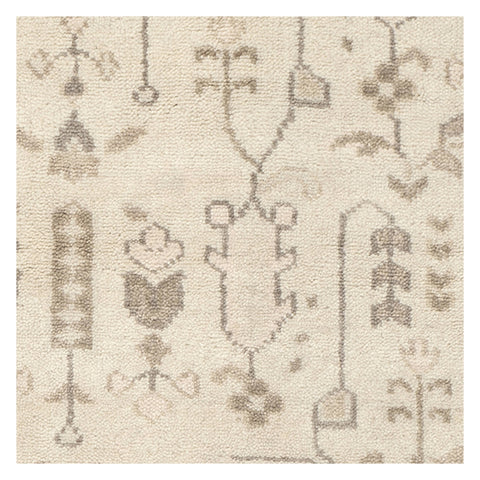 Dara Hand Knotted Wool Rug Swatch | Cream
