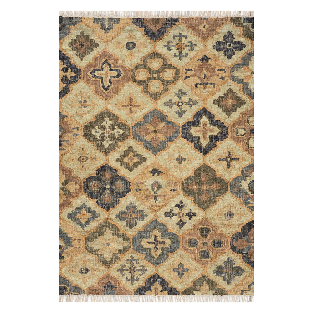 Pali Handwoven Jute Rug | Blue